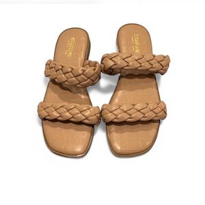 Women's Tan Braided Sandals 7W